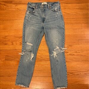 Abercrombie & Fitch Distressed Blue Women's Jeans